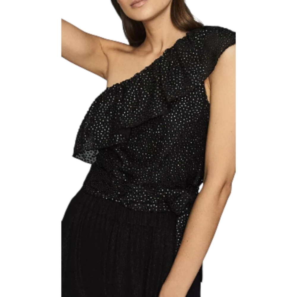 NWT Reiss Nora dot asymmetrical shirt